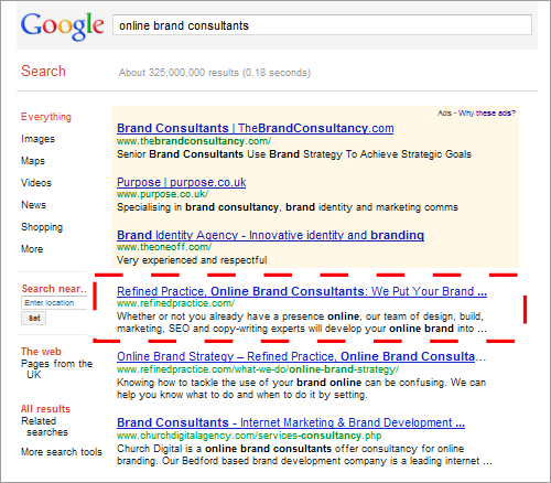 Refined Practice: Number 1 Online Brand Consultants on Google UK