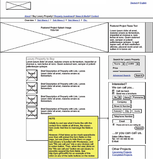 Diagram: Example Wireframe