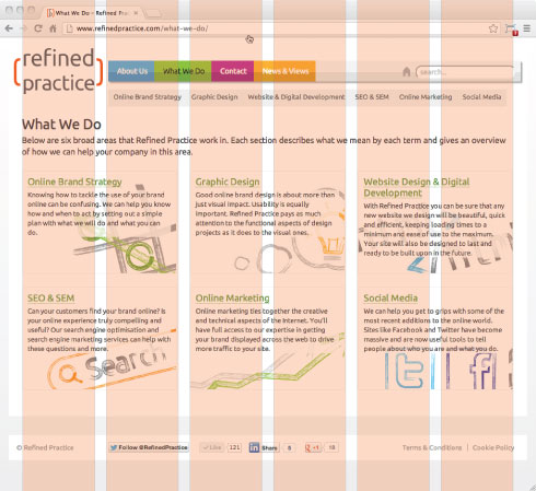 Refined Practice website grid